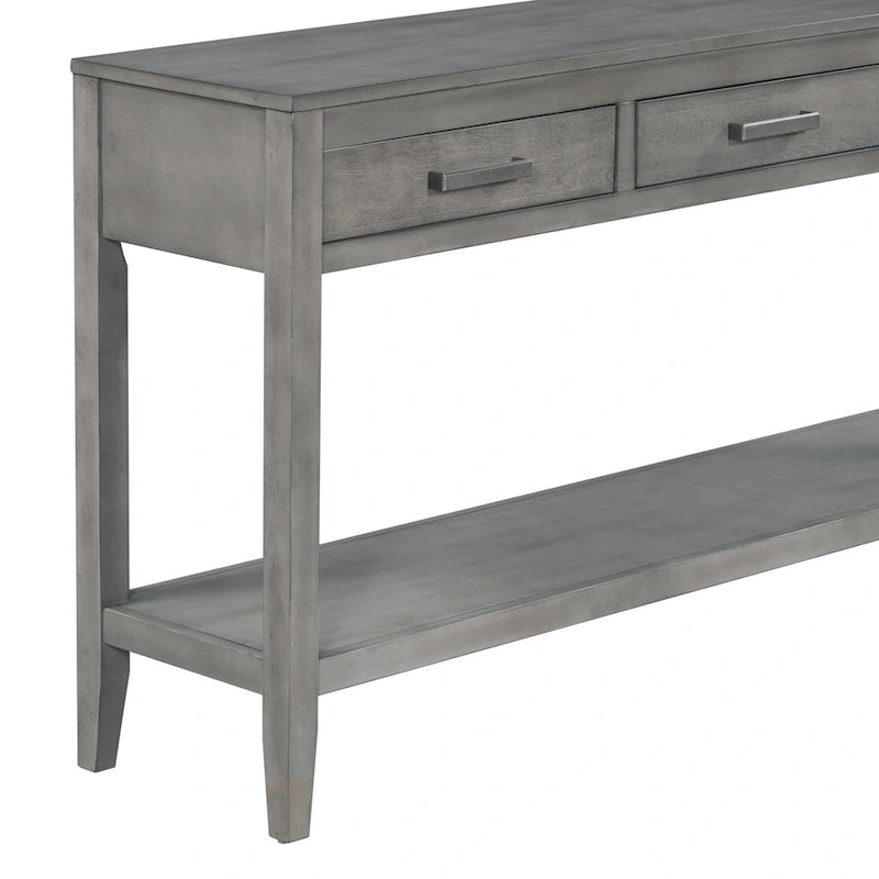 Console contemporaine à 3 tiroirs avec 1 étagère