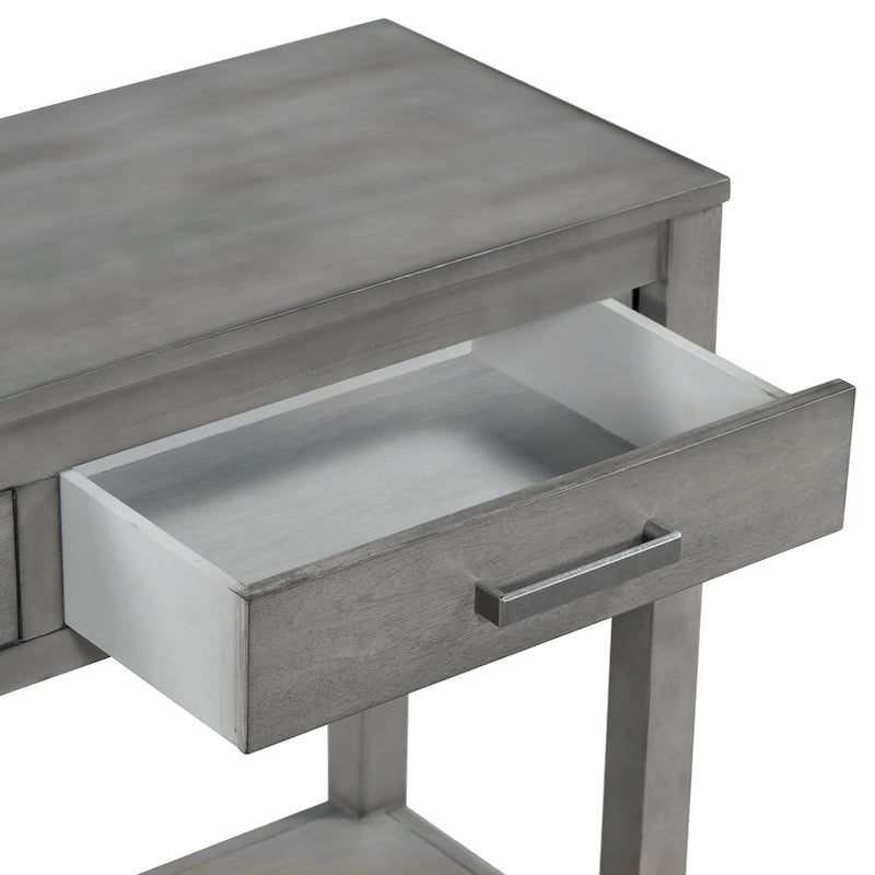 Console contemporaine à 3 tiroirs avec 1 étagère