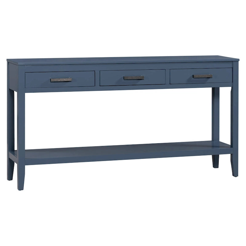 Console contemporaine à 3 tiroirs avec 1 étagère
