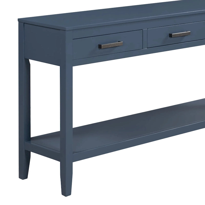 Console contemporaine à 3 tiroirs avec 1 étagère