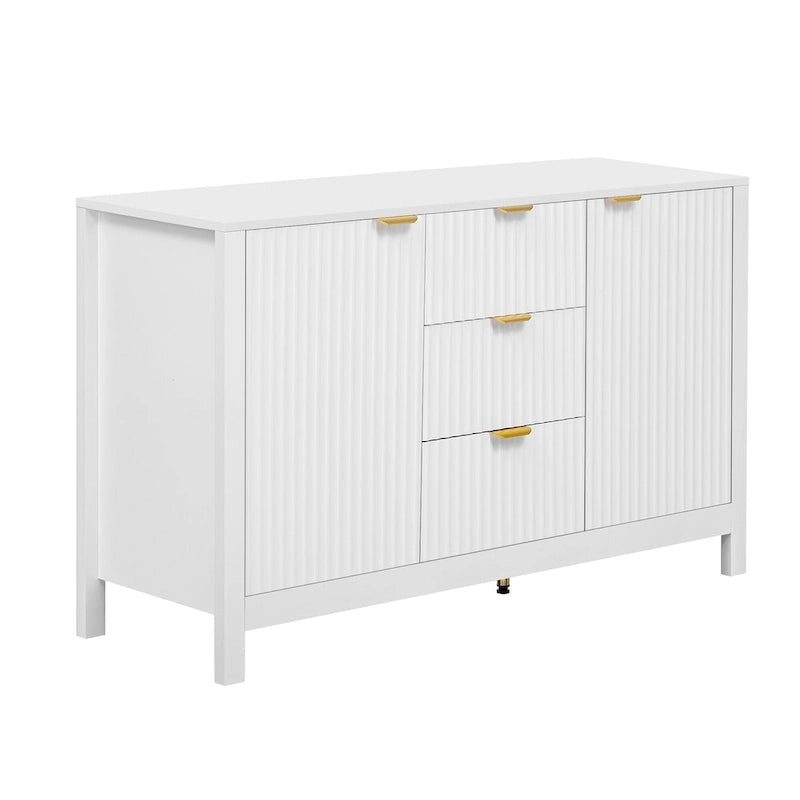 Meuble d'entrée moderne avec étagères réglables et portes à fermeture amortie