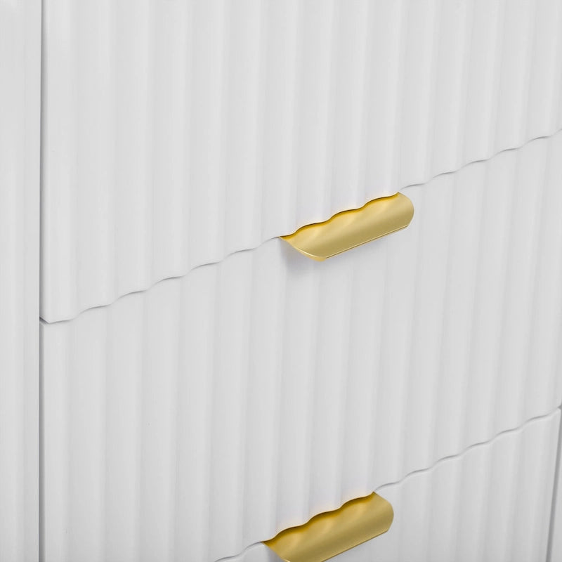 Meuble d'entrée moderne avec étagères réglables et portes à fermeture amortie