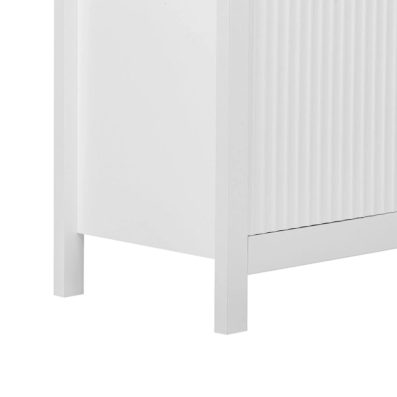 Meuble d'entrée moderne avec étagères réglables et portes à fermeture amortie