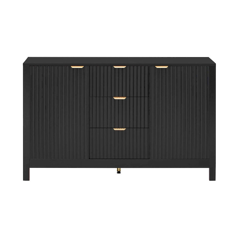 Meuble d'entrée moderne avec étagères réglables et portes à fermeture amortie