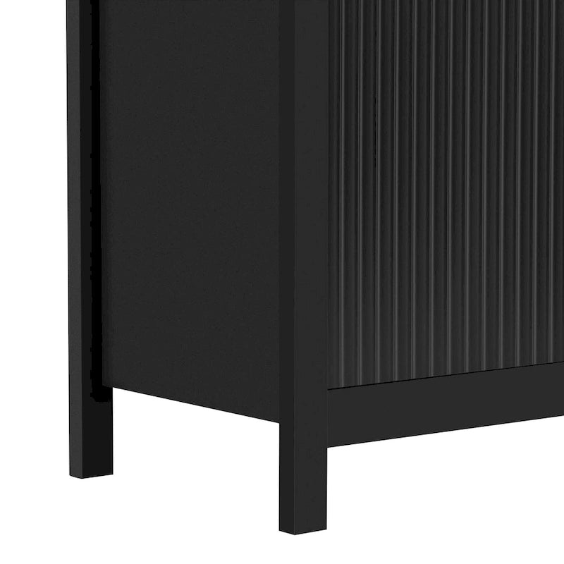 Meuble d'entrée moderne avec étagères réglables et portes à fermeture amortie