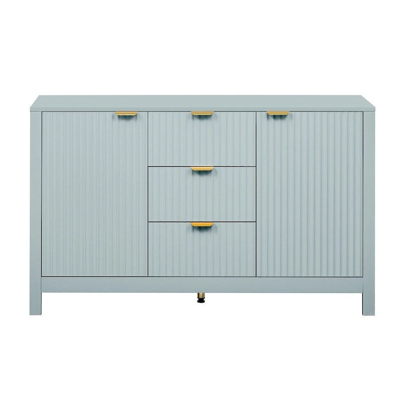 Meuble d'entrée moderne avec étagères réglables et portes à fermeture amortie