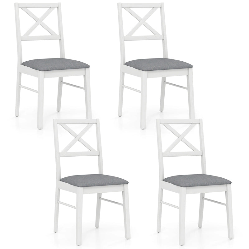 Lot de 4 chaises de salle à manger, chaises de cuisine rembourrées avec pieds en caoutchouc