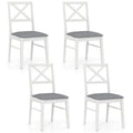 Lot de 4 chaises de salle à manger, chaises de cuisine rembourrées avec pieds en caoutchouc