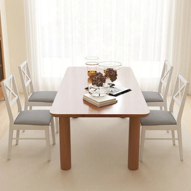 Lot de 4 chaises de salle à manger, chaises de cuisine rembourrées avec pieds en caoutchouc