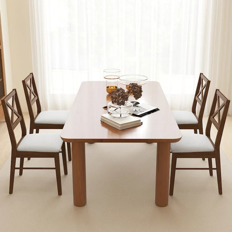 Lot de 4 chaises de salle à manger, chaises de cuisine rembourrées avec pieds en caoutchouc