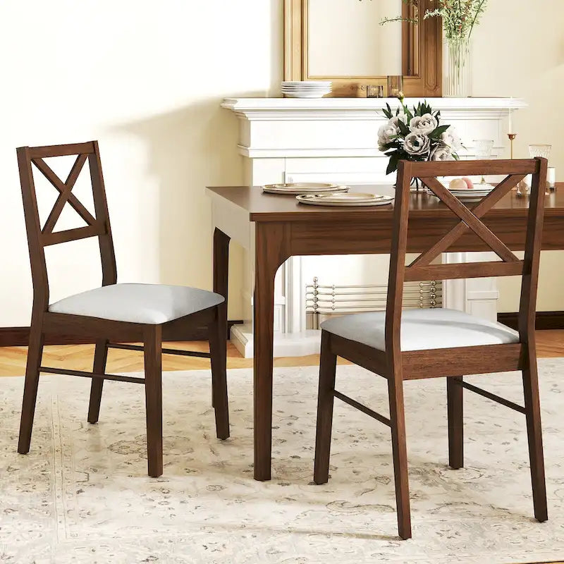 Lot de 4 chaises de salle à manger, chaises de cuisine rembourrées avec pieds en caoutchouc