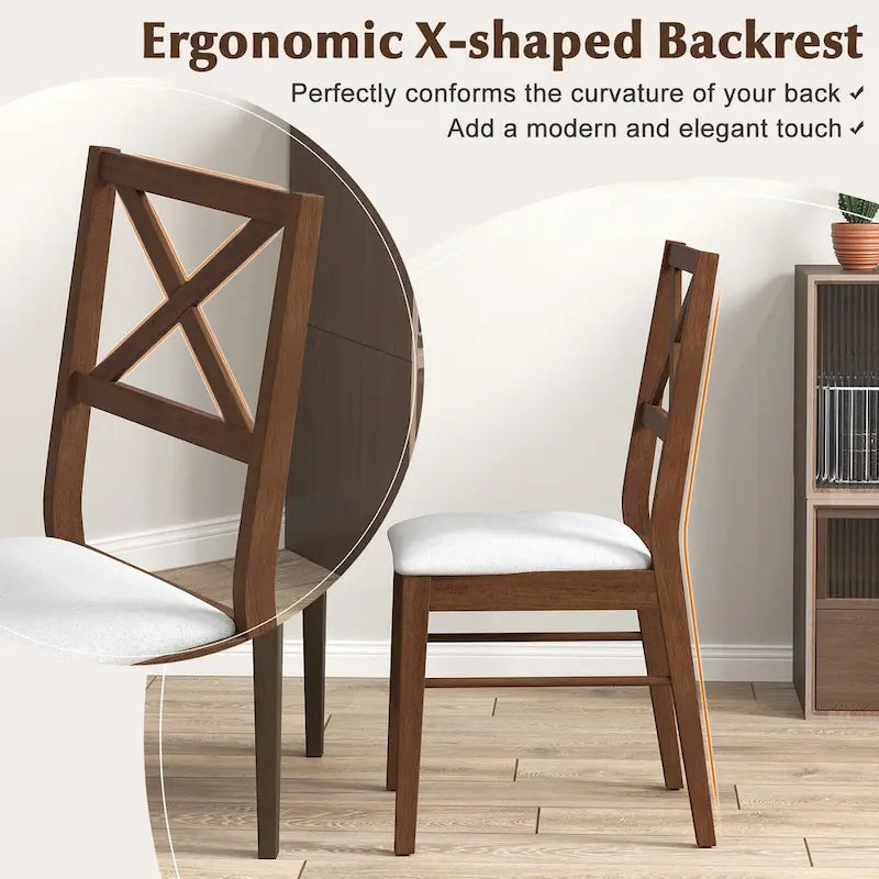 Lot de 4 chaises de salle à manger, chaises de cuisine rembourrées avec pieds en caoutchouc