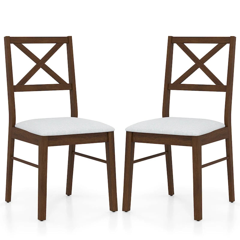 Lot de 4 chaises de salle à manger, chaises de cuisine rembourrées avec pieds en caoutchouc