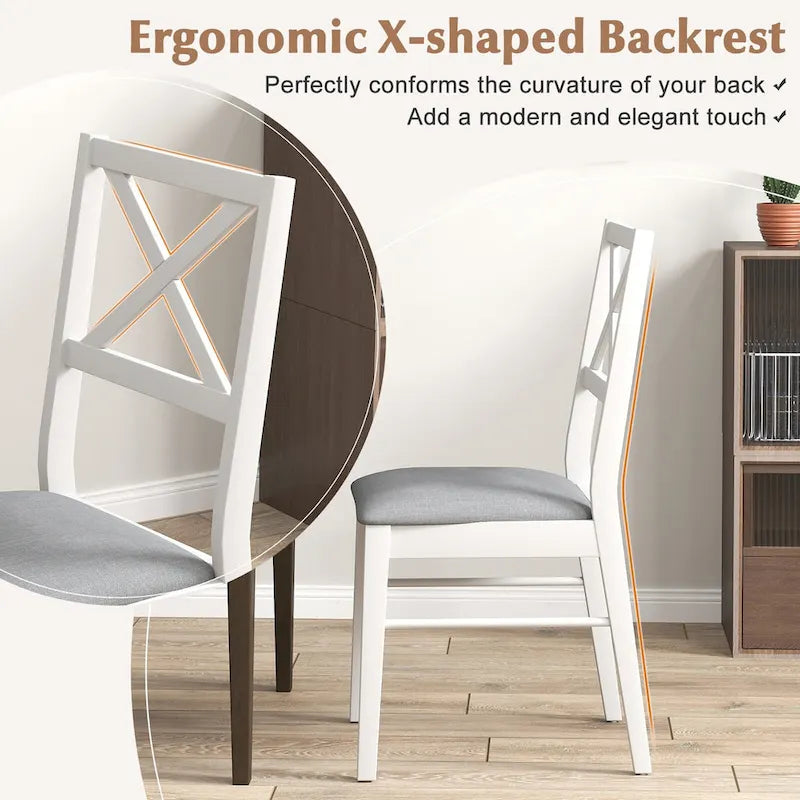 Lot de 4 chaises de salle à manger, chaises de cuisine rembourrées avec pieds en caoutchouc