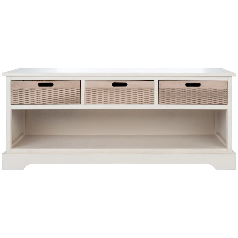 Banc de rangement 3 tiroirs et étagère inférieure - 47,3 L x 15 P x 19 H - 47Lx15Px19H