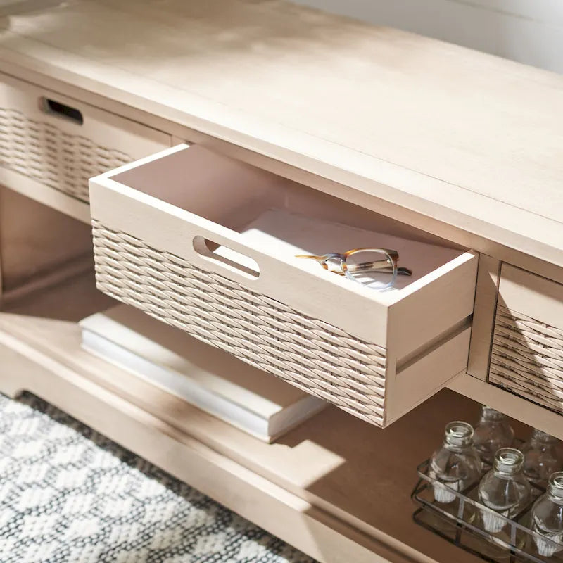 Banc de rangement 3 tiroirs et étagère inférieure - 47,3 L x 15 P x 19 H - 47Lx15Px19H