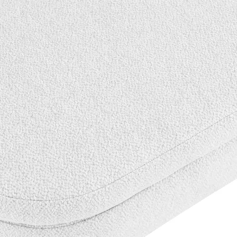 Banc de rangement ottoman ovale, pieds en bois d'hévéa