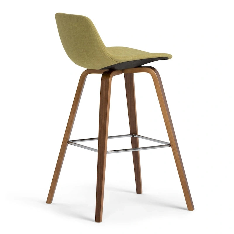 Tabouret de comptoir en bois courbé de style moderne du milieu du siècle (Lot de 2) - 20,7 x 21,1 x 36,6