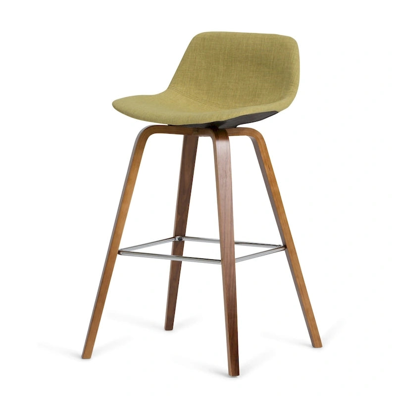 Tabouret de comptoir en bois courbé de style moderne du milieu du siècle (Lot de 2) - 20,7 x 21,1 x 36,6