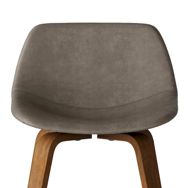 Tabouret de comptoir en bois courbé de style moderne du milieu du siècle (Lot de 2) - 20,7 x 21,1 x 36,6