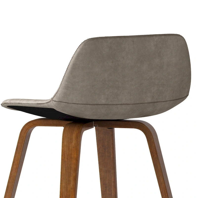 Tabouret de comptoir en bois courbé de style moderne du milieu du siècle (Lot de 2) - 20,7 x 21,1 x 36,6