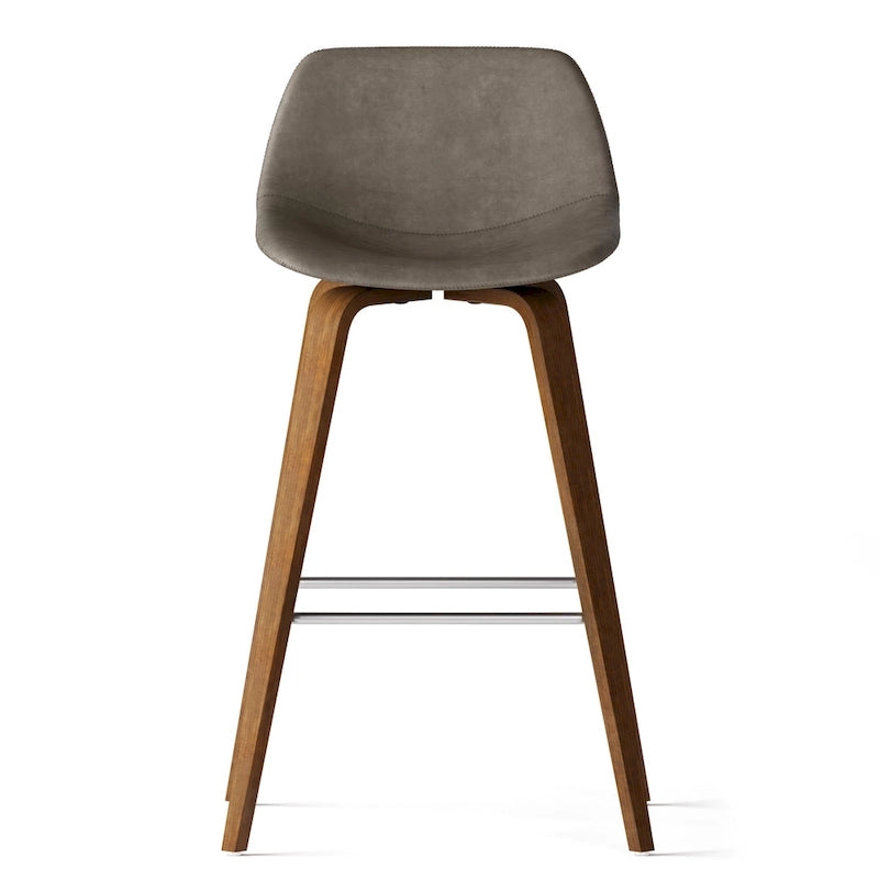 Tabouret de comptoir en bois courbé de style moderne du milieu du siècle (Lot de 2) - 20,7 x 21,1 x 36,6