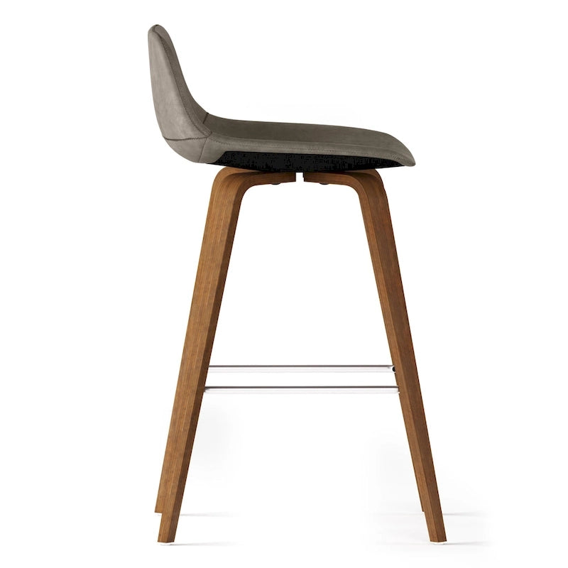 Tabouret de comptoir en bois courbé de style moderne du milieu du siècle (Lot de 2) - 20,7 x 21,1 x 36,6