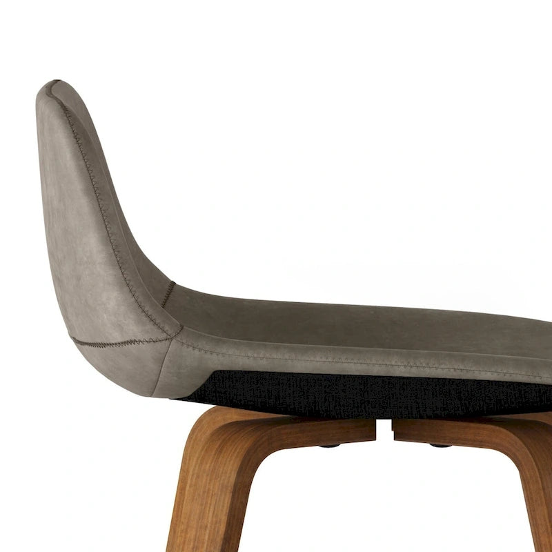 Tabouret de comptoir en bois courbé de style moderne du milieu du siècle (Lot de 2) - 20,7 x 21,1 x 36,6