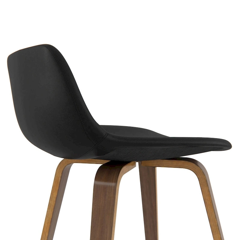Tabouret de comptoir en bois courbé de style moderne du milieu du siècle (Lot de 2) - 20,7 x 21,1 x 36,6