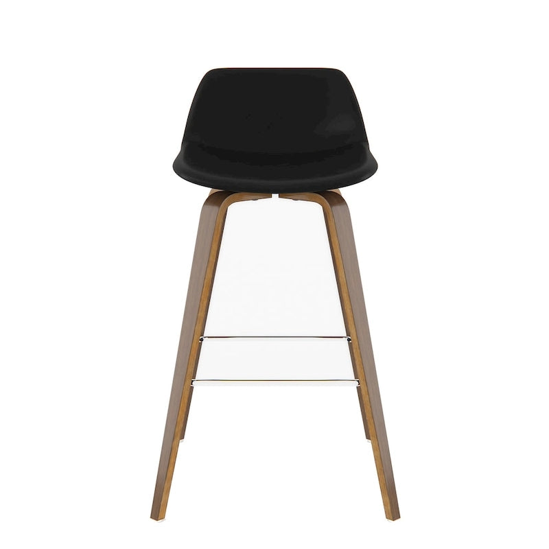 Tabouret de comptoir en bois courbé de style moderne du milieu du siècle (Lot de 2) - 20,7 x 21,1 x 36,6