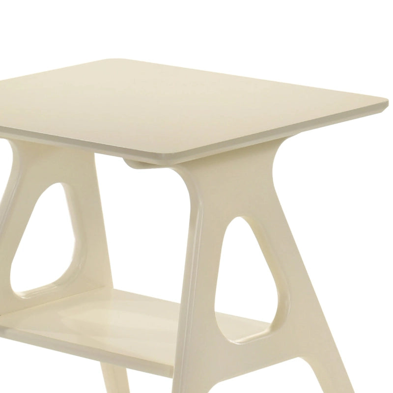 Table d'appoint en bois avec étagère, style moderne du milieu du siècle