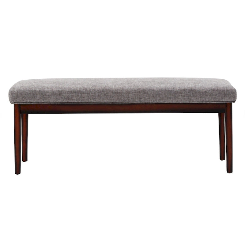 Banc rembourré fini espresso