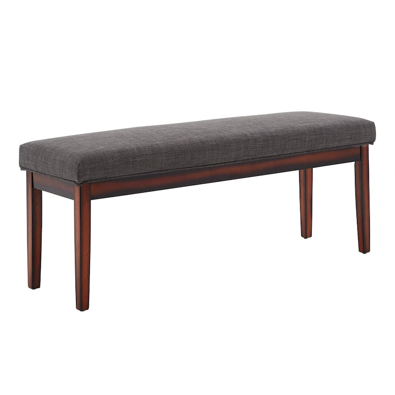 Banc rembourré fini espresso