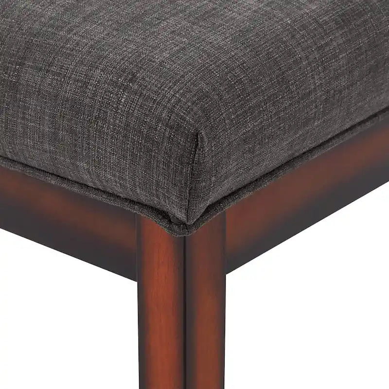 Banc rembourré fini espresso