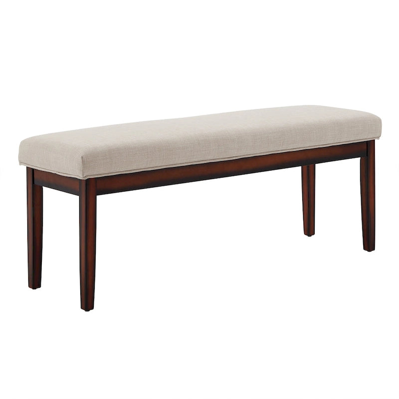 Banc rembourré fini espresso