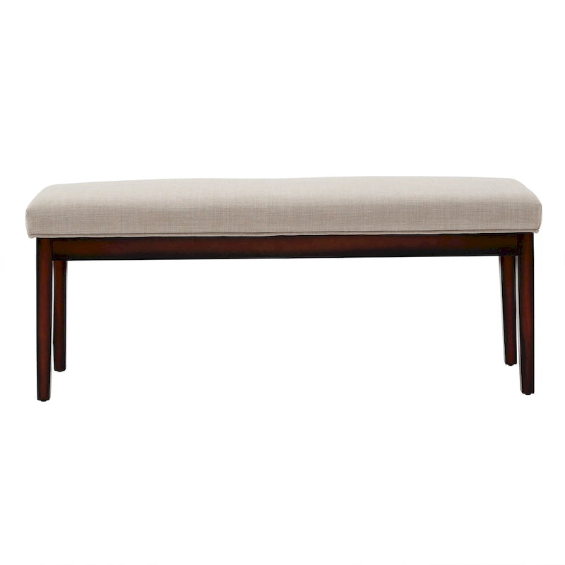 Banc rembourré fini espresso