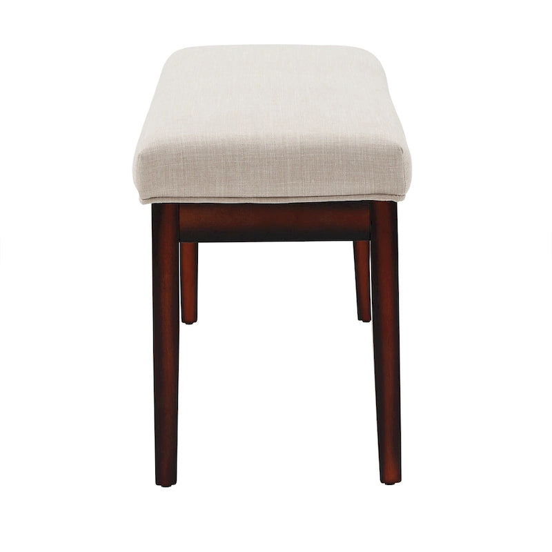 Banc rembourré fini espresso
