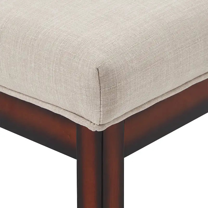 Banc rembourré fini espresso