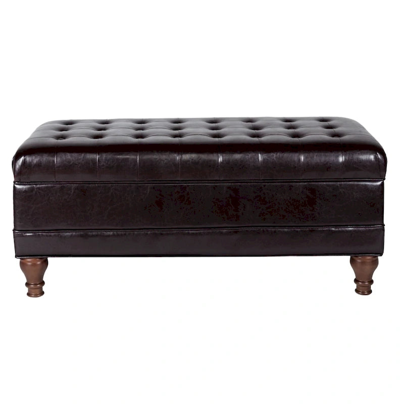 Banc de rangement capitonné Espresso