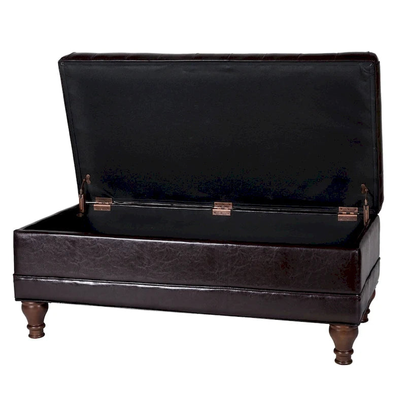 Banc de rangement capitonné Espresso
