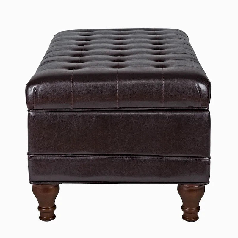 Banc de rangement capitonné Espresso