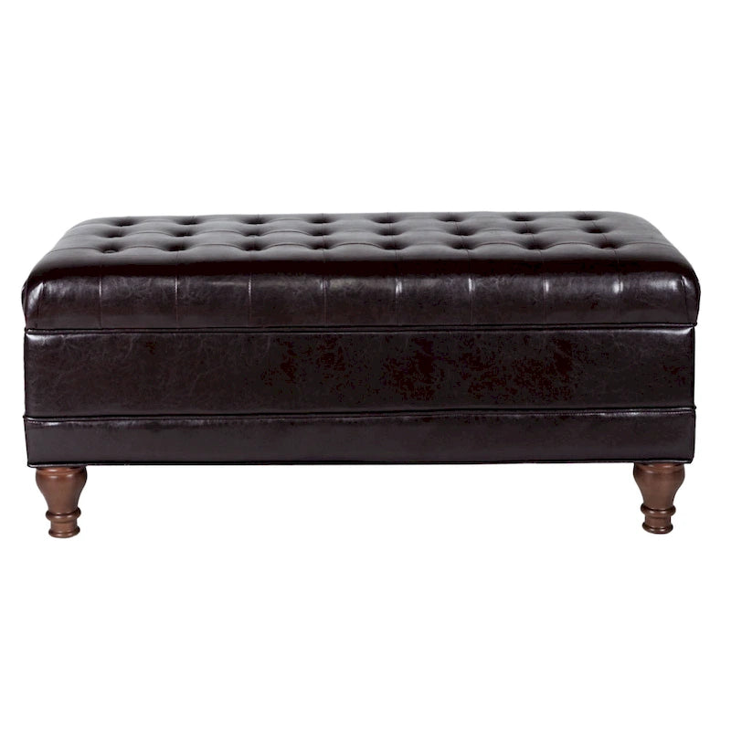 Banc de rangement capitonné Espresso