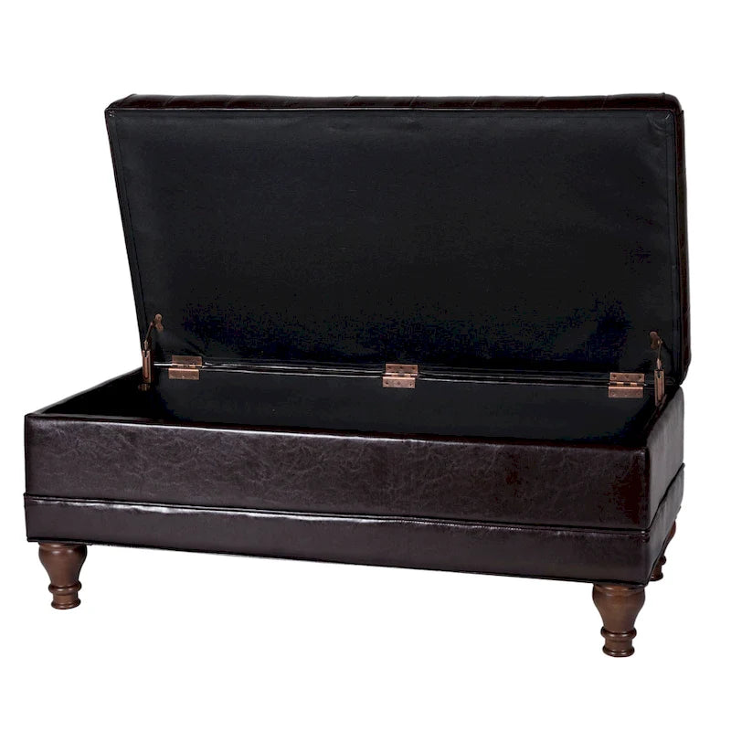 Banc de rangement capitonné Espresso