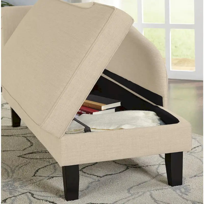 Chaise longue avec compartiment de rangement