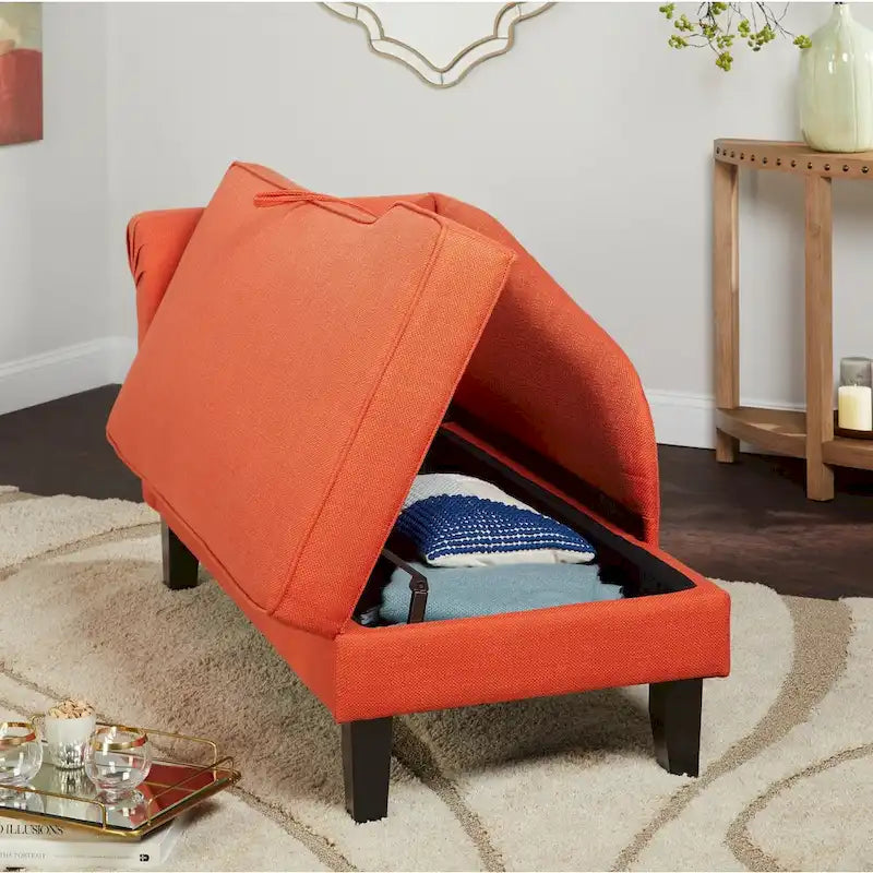 Chaise longue avec compartiment de rangement