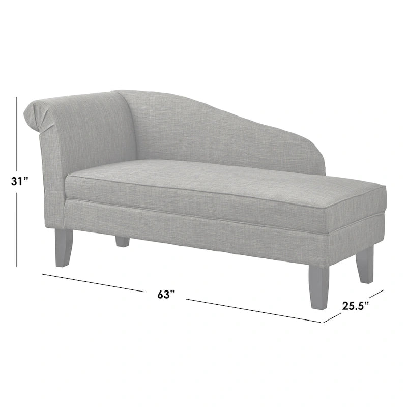Chaise longue avec compartiment de rangement