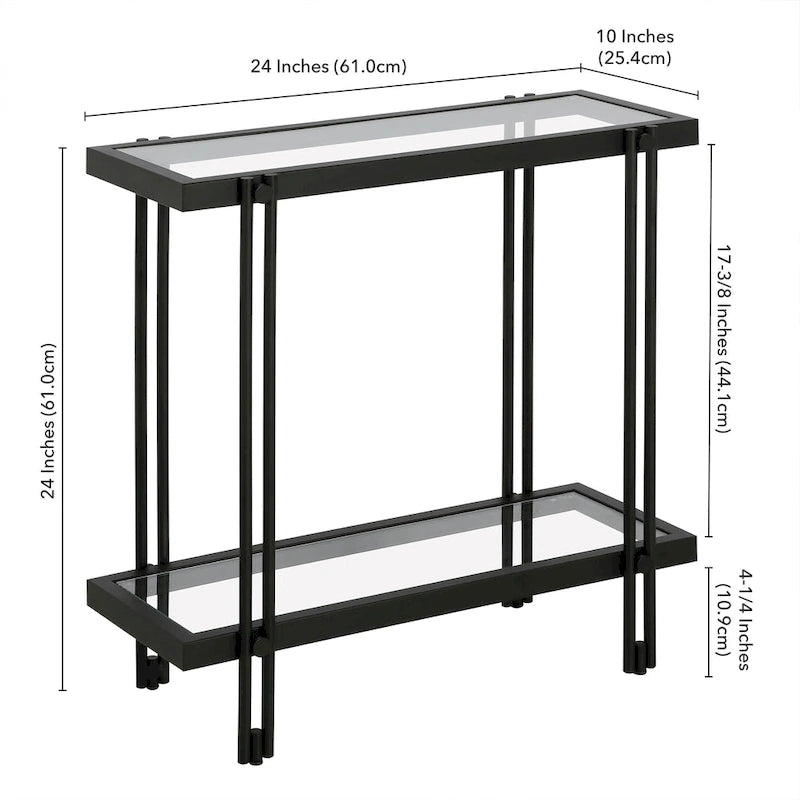 Table d'appoint rectangulaire de 24 pouces de large