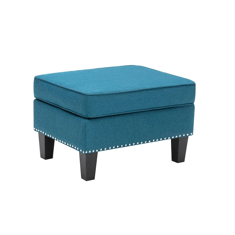 Repose-pieds ottoman d'appoint en tissu