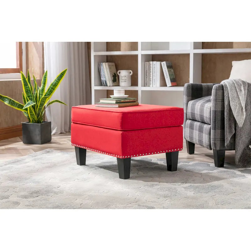 Repose-pieds ottoman d'appoint en tissu