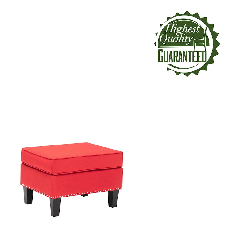 Repose-pieds ottoman d'appoint en tissu